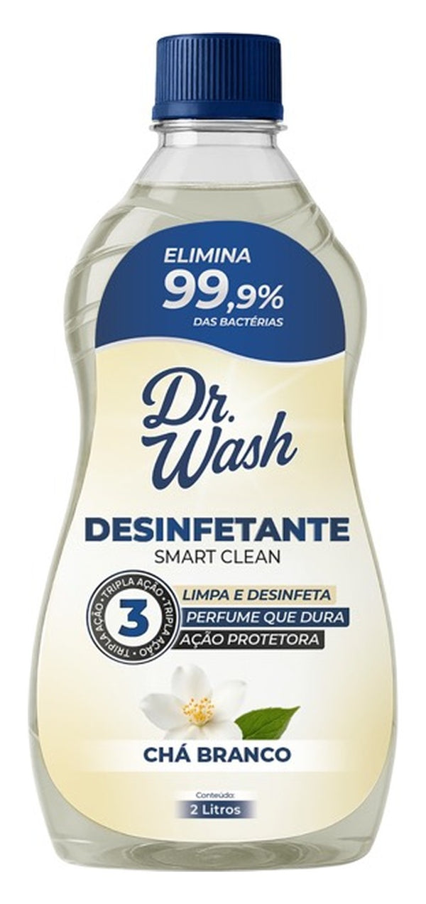 Galão de 2 litros do Desinfetante Concentrado Dr.Wash, aroma Chá Branco