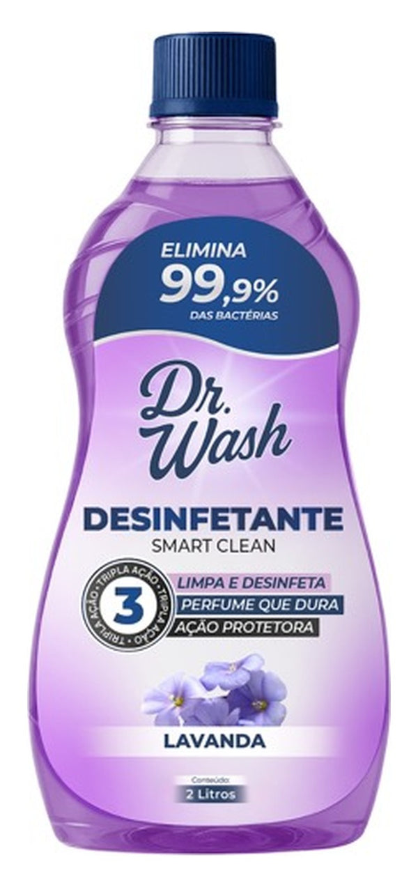 Galão de 2 litros do Desinfetante Concentrado Dr.Wash, aroma Lavanda
